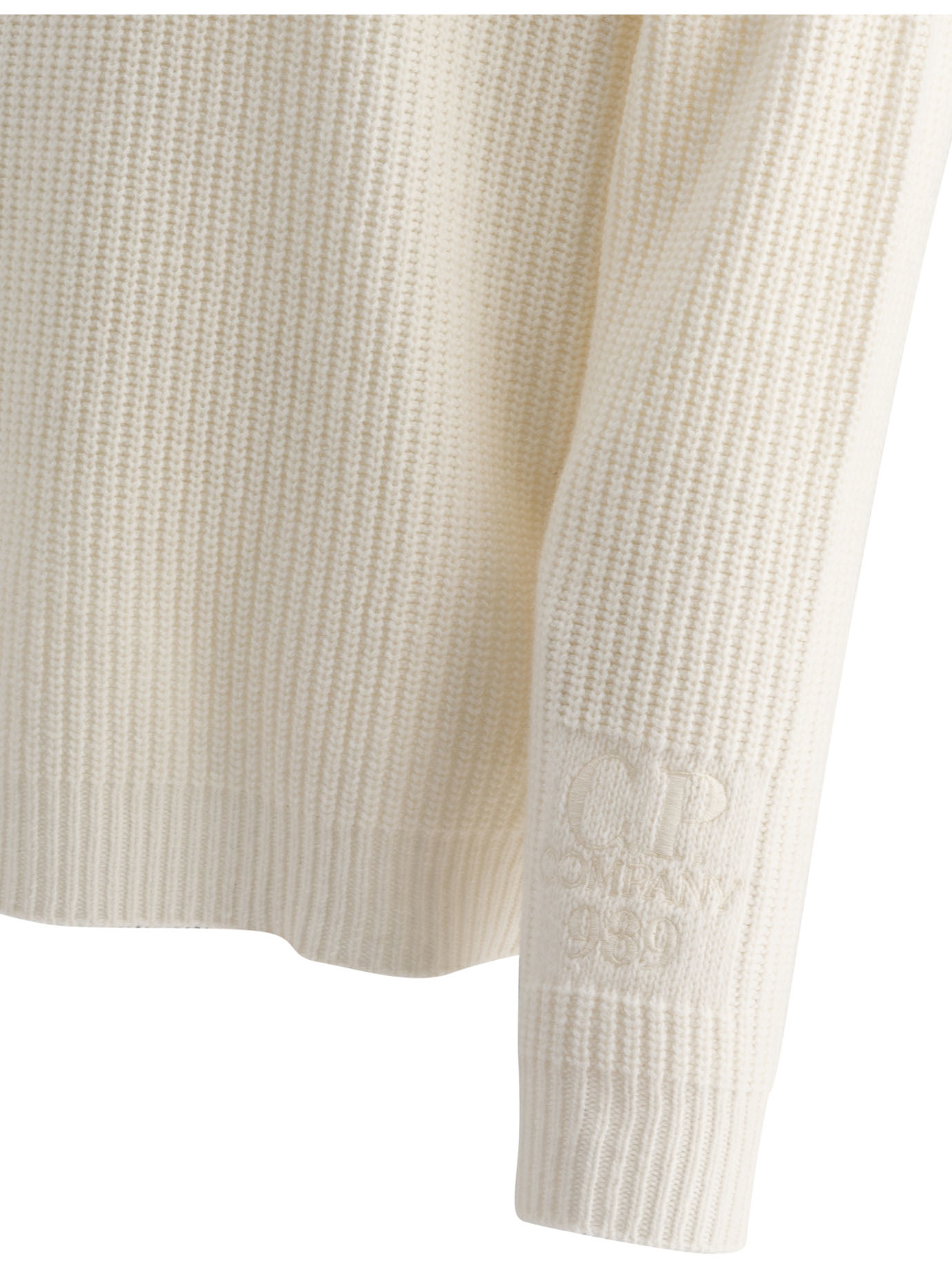 C.P. COMPANY White GRS sweater